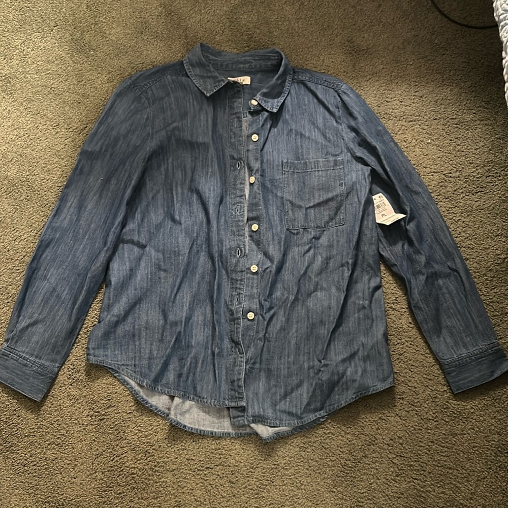 Denim color button down